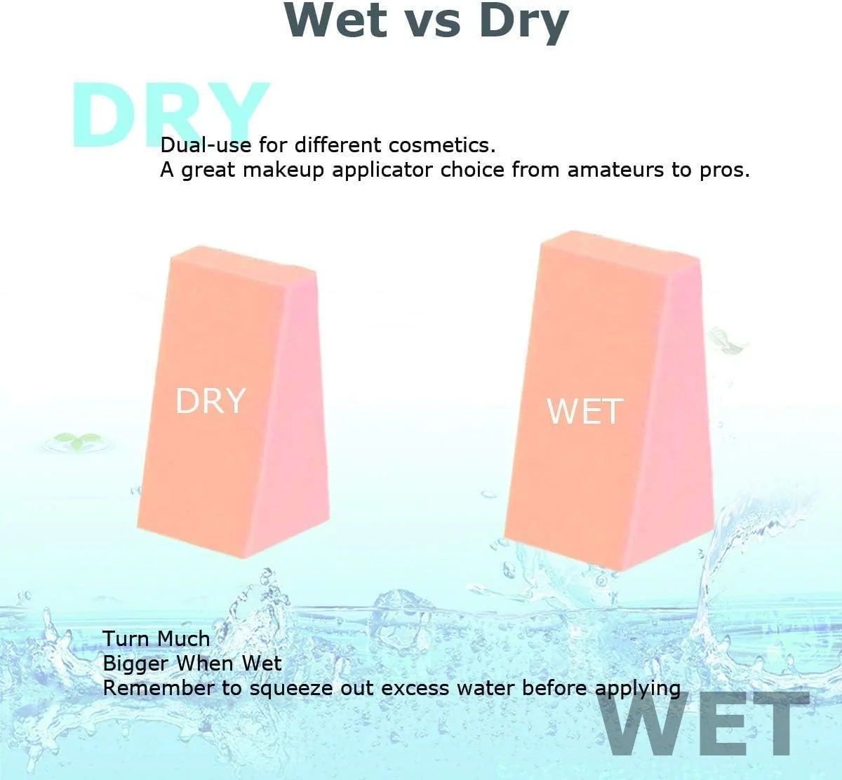 48 عدد اسفنج آرایشی، اسفنج های مثلثی پلی یورتان بدون لاتکس قابل استفاده مجدد برای طراحی ناخن، اسفنج های ترکیبی برای کرم پودر، رژگونه و سایه چشم (صورتی و رنگ پوست)