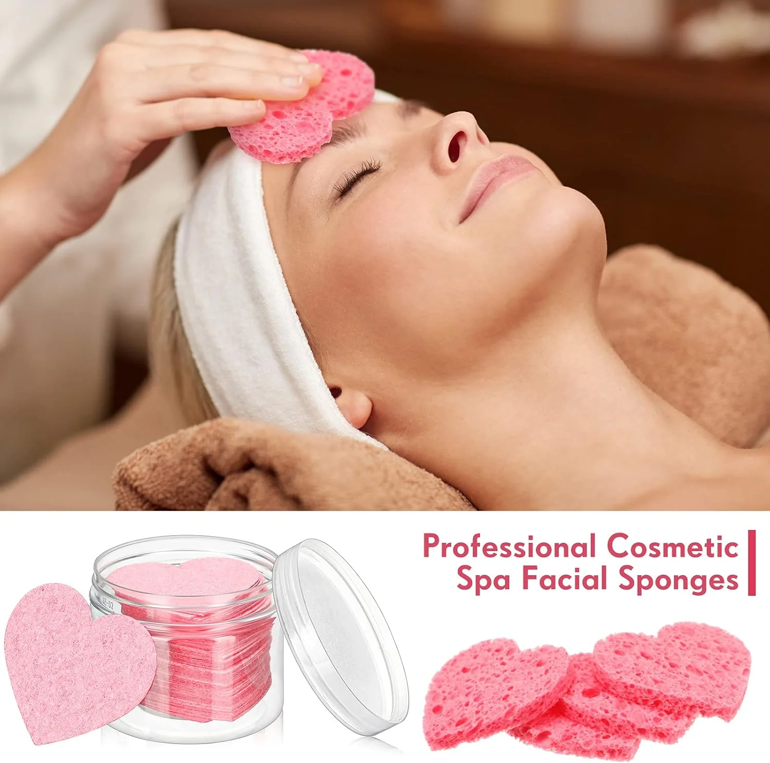 پدهای اسفنجی صورت نونن 60 عددی با محفظه، اسفنج فشرده صورت به شکل قلب، پدهای اسفنجی طبیعی برای شستشوی صورت، پاکسازی، لایه برداری، پاک کردن آرایش (صورتی) پدهای اسفنجی صورت نونن 60 عددی با محفظه، اسفنج فشرده صورت به شکل قلب، پدهای اسفنجی طبیعی برای شستشوی صورت، پاکسازی، لایه برداری، پاک کردن آرایش (صورتی)