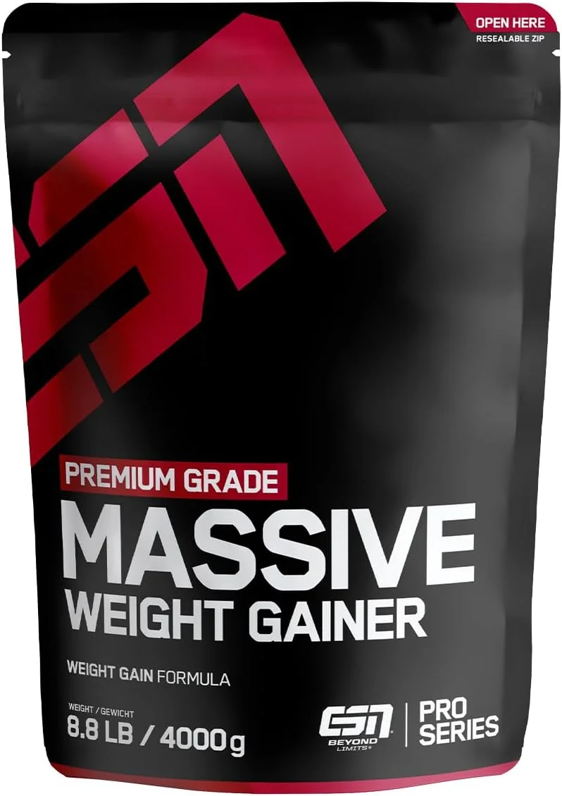 مکمل افزایش وزن ای اس ان مدل Massive، ۴۰۰۰ گرم، طعم بستنی وانیلی