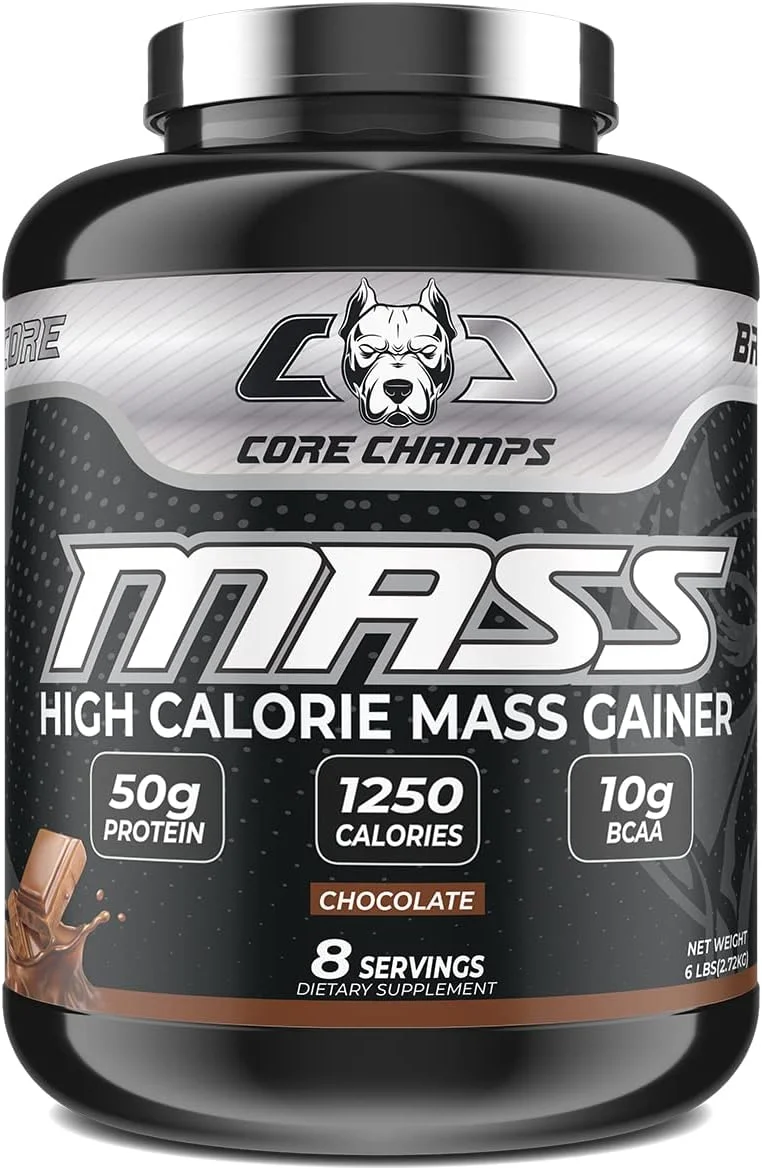 افزایش دهنده وزن CORE CHAMPS MASS: 100% پروتئین بالا برای عضله سازی | پروتئین افزایش وزن | پیشرفت های قدرتی | 1250 کالری | 50 گرم پروتئین | 10 گرم BCAA | 8 سروینگ | افزایش حجم و ریکاوری عضلات | (شکلاتی) 2.72 کیلوگرم افزایش دهنده وزن CORE CHAMPS MASS: 100% پروتئین بالا برای عضله سازی | پروتئین افزایش وزن | پیشرفت های قدرتی | 1250 کالری | 50 گرم پروتئین | 10 گرم BCAA | 8 سروینگ | افزایش حجم و ریکاوری عضلات | (شکلاتی) 2.72 کیلوگرم