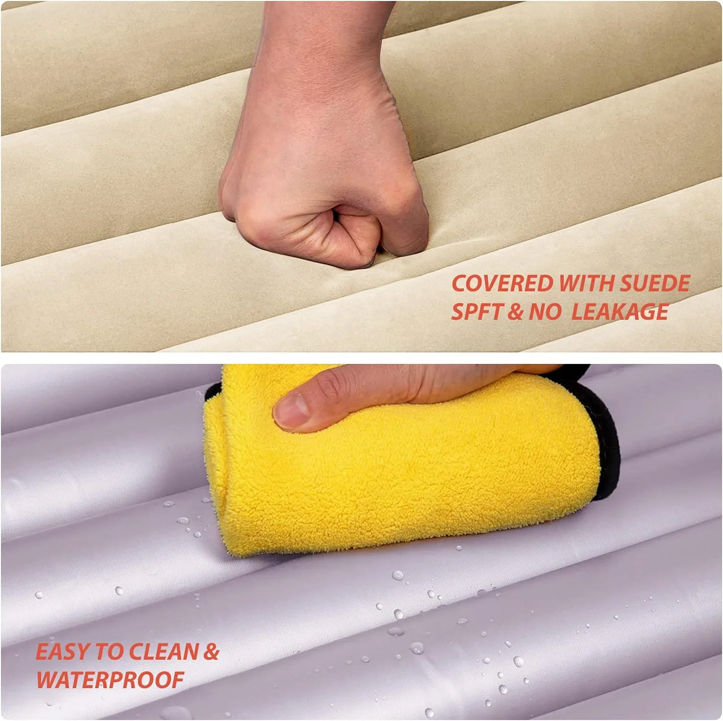 تشک بادی ماشین Haomaomao، تشک بادی مسافرتی صندلی عقب با پمپ اتوماتیک و دو بالش، استراحت قابل حمل در تعطیلات کمپینگ