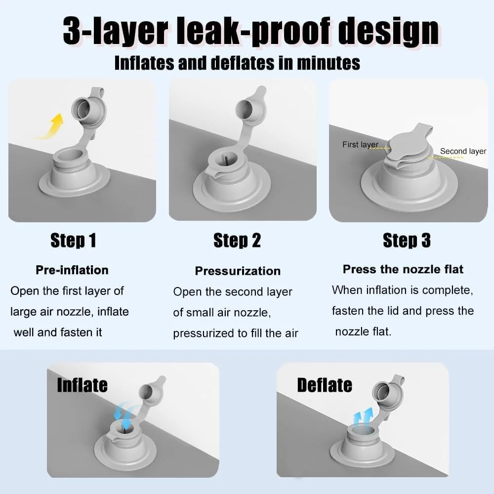 تشک بادی ماشین EETU، تخت خواب بادی مسافرتی با 2 بالش و پمپ هوا برای صندلی عقب، تشک بادی قابل حمل جهانی برای پیاده روی و کمپینگ، ایده آل برای کودکان و بزرگسالان (مشکی)