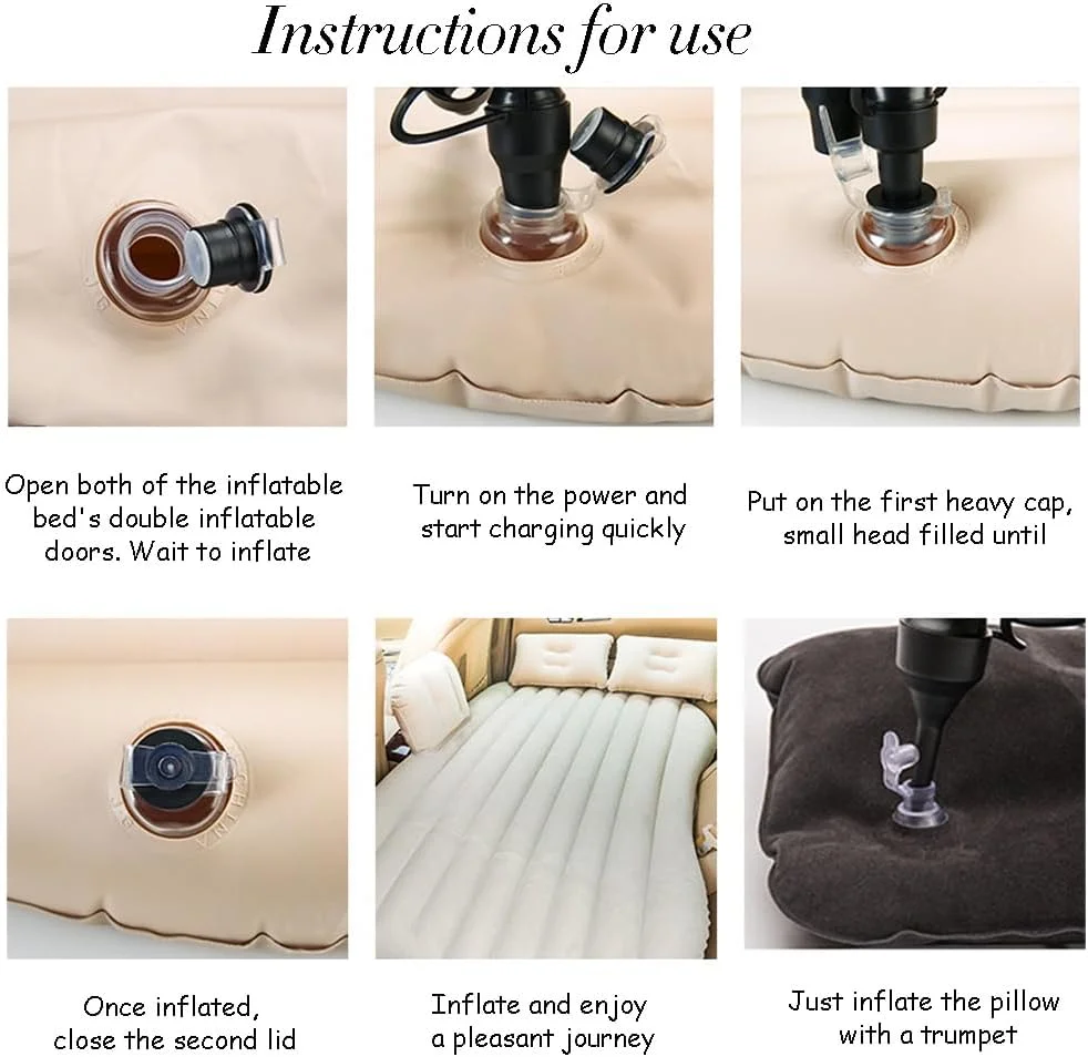 تشک بادی مسافرتی خودرو - تشک بادی تاشو خودرو با پمپ اتوماتیک و دو بالش، تشک بادی مخملی صندلی عقب خودرو (خاکستری نقره ای) تشک بادی مسافرتی خودرو - تشک بادی تاشو خودرو با پمپ اتوماتیک و دو بالش، تشک بادی مخملی صندلی عقب خودرو (خاکستری نقره ای)