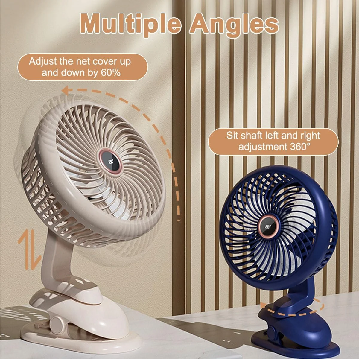 پنکه گیره ای 5 سرعته بی صدا USB با کنترل از راه دور و نمایشگر LED، گیره قوی، پنکه های کوچک قابل حمل 360 درجه قابل تنظیم با USB برای دفتر کار، ماشین، کنار تخت، مسافرت، اتاق خواب، کمپینگ، فضای باز پنکه گیره ای 5 سرعته بی صدا USB با کنترل از راه دور و نمایشگر LED، گیره قوی، پنکه های کوچک قابل حمل 360 درجه قابل تنظیم با USB برای دفتر کار، ماشین، کنار تخت، مسافرت، اتاق خواب، کمپینگ، فضای باز