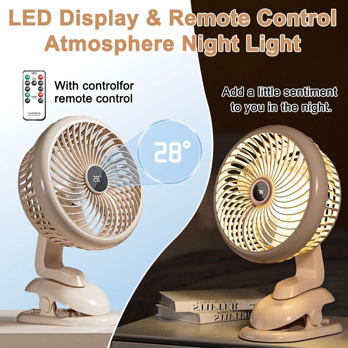 پنکه گیره ای 5 سرعته بی صدا USB با کنترل از راه دور و نمایشگر LED، گیره قوی، پنکه های کوچک قابل حمل 360 درجه قابل تنظیم با USB برای دفتر کار، ماشین، کنار تخت، مسافرت، اتاق خواب، کمپینگ، فضای باز پنکه گیره ای 5 سرعته بی صدا USB با کنترل از راه دور و نمایشگر LED، گیره قوی، پنکه های کوچک قابل حمل 360 درجه قابل تنظیم با USB برای دفتر کار، ماشین، کنار تخت، مسافرت، اتاق خواب، کمپینگ، فضای باز