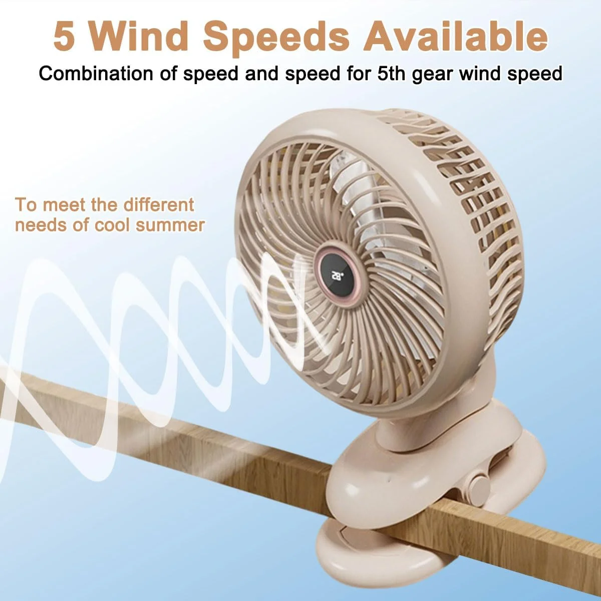 پنکه گیره ای 5 سرعته بی صدا USB با کنترل از راه دور و نمایشگر LED، گیره قوی، پنکه های کوچک قابل حمل 360 درجه قابل تنظیم با USB برای دفتر کار، ماشین، کنار تخت، مسافرت، اتاق خواب، کمپینگ، فضای باز پنکه گیره ای 5 سرعته بی صدا USB با کنترل از راه دور و نمایشگر LED، گیره قوی، پنکه های کوچک قابل حمل 360 درجه قابل تنظیم با USB برای دفتر کار، ماشین، کنار تخت، مسافرت، اتاق خواب، کمپینگ، فضای باز
