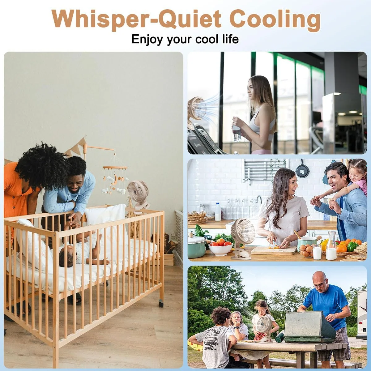 پنکه گیره ای 5 سرعته بی صدا USB با کنترل از راه دور و نمایشگر LED، گیره قوی، پنکه های کوچک قابل حمل 360 درجه قابل تنظیم با USB برای دفتر کار، ماشین، کنار تخت، مسافرت، اتاق خواب، کمپینگ، فضای باز پنکه گیره ای 5 سرعته بی صدا USB با کنترل از راه دور و نمایشگر LED، گیره قوی، پنکه های کوچک قابل حمل 360 درجه قابل تنظیم با USB برای دفتر کار، ماشین، کنار تخت، مسافرت، اتاق خواب، کمپینگ، فضای باز