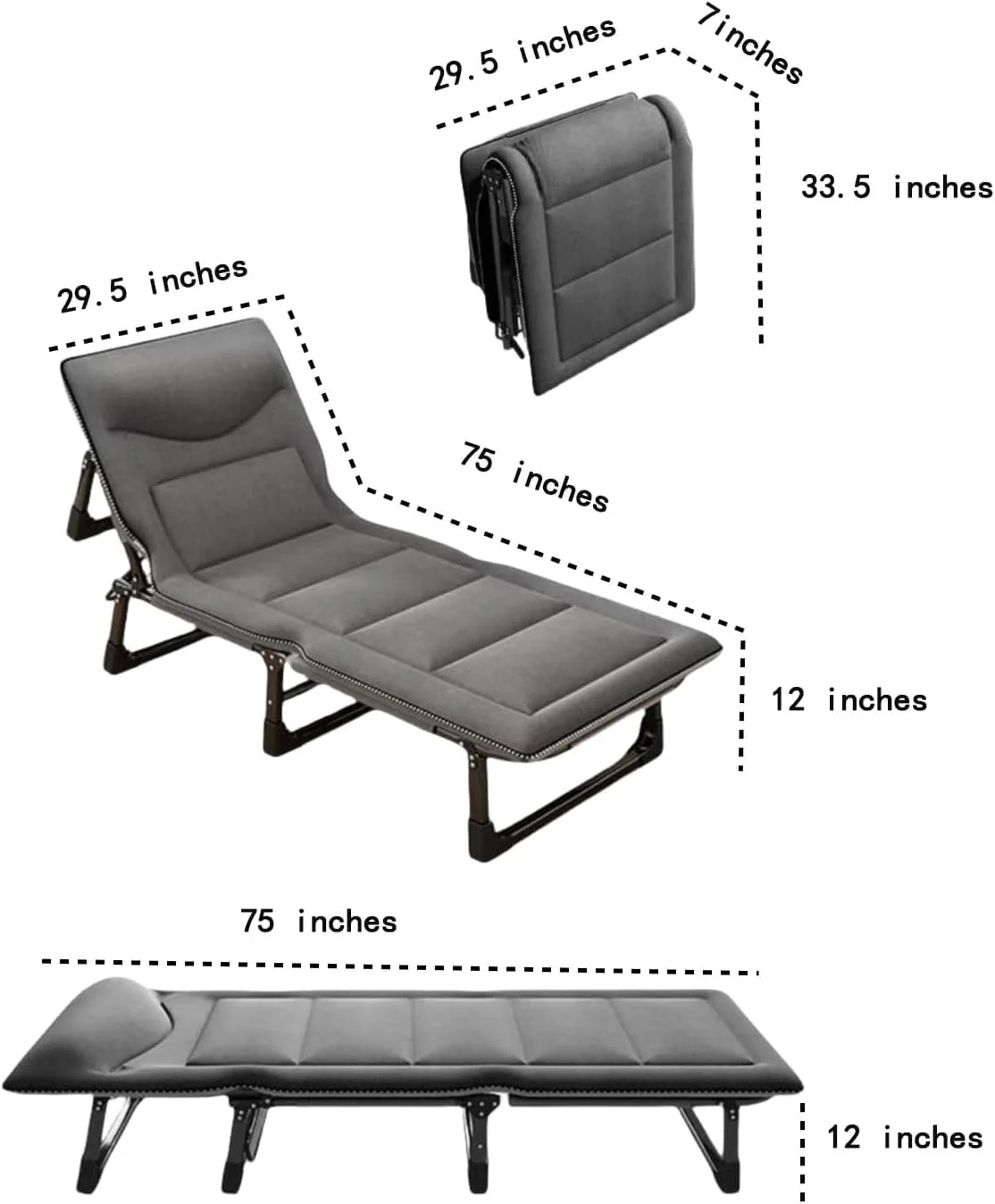 تخت تاشو مسافرتی، حداکثر تحمل وزن 200 کیلوگرم، مناسب برای بزرگسالان، اتاق خواب، دفتر، کمپینگ، بدون نیاز به مونتاژ تخت تاشو مسافرتی، حداکثر تحمل وزن 200 کیلوگرم، مناسب برای بزرگسالان، اتاق خواب، دفتر، کمپینگ، بدون نیاز به مونتاژ