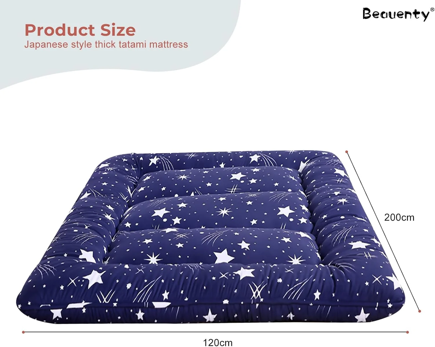 تشک فوتون تاتامی ژاپنی Beauenty، تشک تاشو لحافی، پد خواب ضخیم، تخت مهمان قابل حمل، 120 * 200 سانتی متر مشکی (استایل 4)