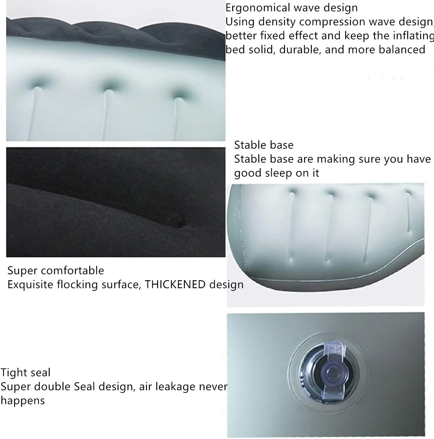 تشک بادی ماشین Berocia، پرکننده فاصله صندلی عقب، تشک گسترش دهنده برای سگ ها، کودکان، بزرگسالان، تخت مسافرتی، کوسن، مبل بادی کمپینگ، تخت خواب استراحت