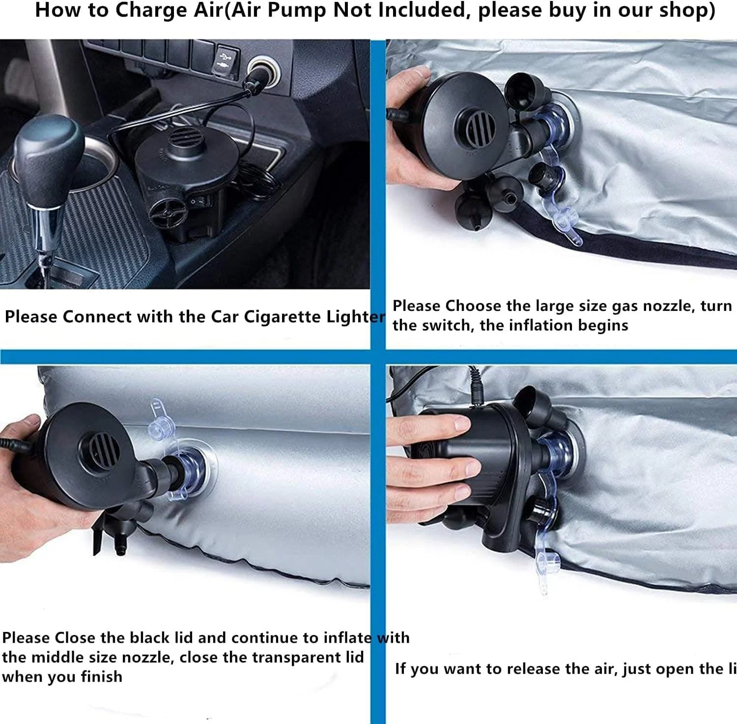 تشک بادی ماشین Berocia، پرکننده فاصله صندلی عقب، تشک گسترش دهنده برای سگ ها، کودکان، بزرگسالان، تخت مسافرتی، کوسن، مبل بادی کمپینگ، تخت خواب استراحت