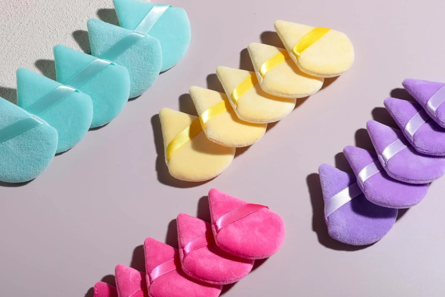 ست اسفنج آرایشی BS-MALL، 20 عدد - پدهای مثلثی فوق العاده نرم و قابل حمل برای استفاده روزانه و آرایش بی نقص (چند رنگ)