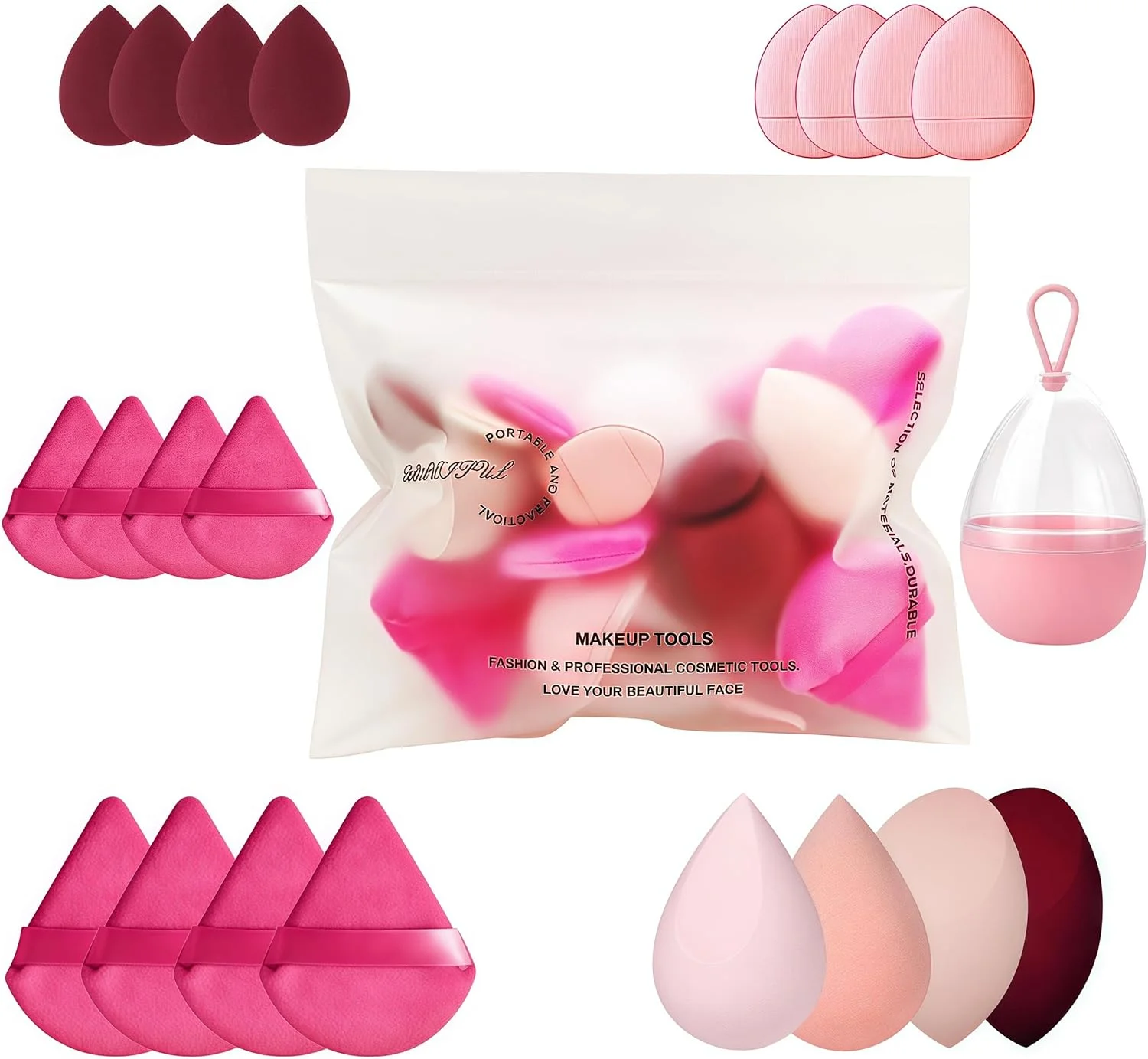 مجموعه 21 عددی اسفنج آرایشی Lolotzii، بیوتی بلندر برای کرم پودر و پودرهای آرایشی، پد پودر مثلثی نرم قابل شستشو و استفاده مجدد، اسفنج مینی مجموعه 21 عددی اسفنج آرایشی Lolotzii، بیوتی بلندر برای کرم پودر و پودرهای آرایشی، پد پودر مثلثی نرم قابل شستشو و استفاده مجدد، اسفنج مینی
