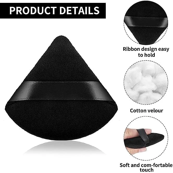 MACPLUS 2 Pcs Makeup Puff Triangle Powder Puff Soft Powder Sponge Foundation Powder Sponge Triangle Sponges with Strap (Multicolour) (TRAINGLE) MACPLUS 2 Pcs Makeup Puff Triangle Powder Puff Soft Powder Sponge Foundation Powder Sponge Triangle Sponges with Strap (Multicolour) (TRAINGLE)