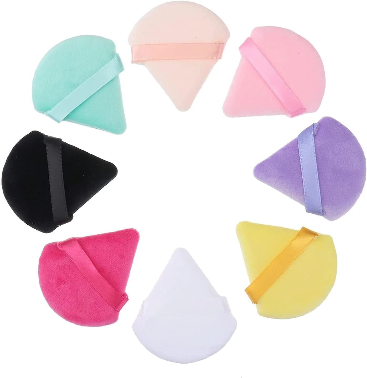 MACPLUS 2 Pcs Makeup Puff Triangle Powder Puff Soft Powder Sponge Foundation Powder Sponge Triangle Sponges with Strap (Multicolour) (TRAINGLE) MACPLUS 2 Pcs Makeup Puff Triangle Powder Puff Soft Powder Sponge Foundation Powder Sponge Triangle Sponges with Strap (Multicolour) (TRAINGLE)