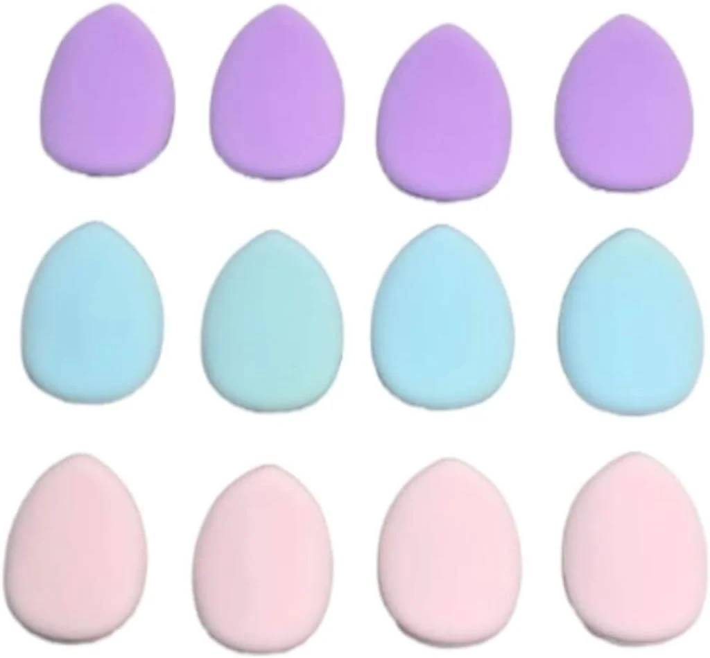 Mini Powder Puff with Finger Strap – Soft Plush Triangle Makeup Sponge Puff for Foundation, Concealer, Loose & Mineral Powder – Reusable Beauty Blender for Wet & Dry Use (12 Pcs Color 1) Mini Powder Puff with Finger Strap – Soft Plush Triangle Makeup Sponge Puff for Foundation, Concealer, Loose & Mineral Powder – Reusable Beauty Blender for Wet & Dry Use (12 Pcs Color 1)