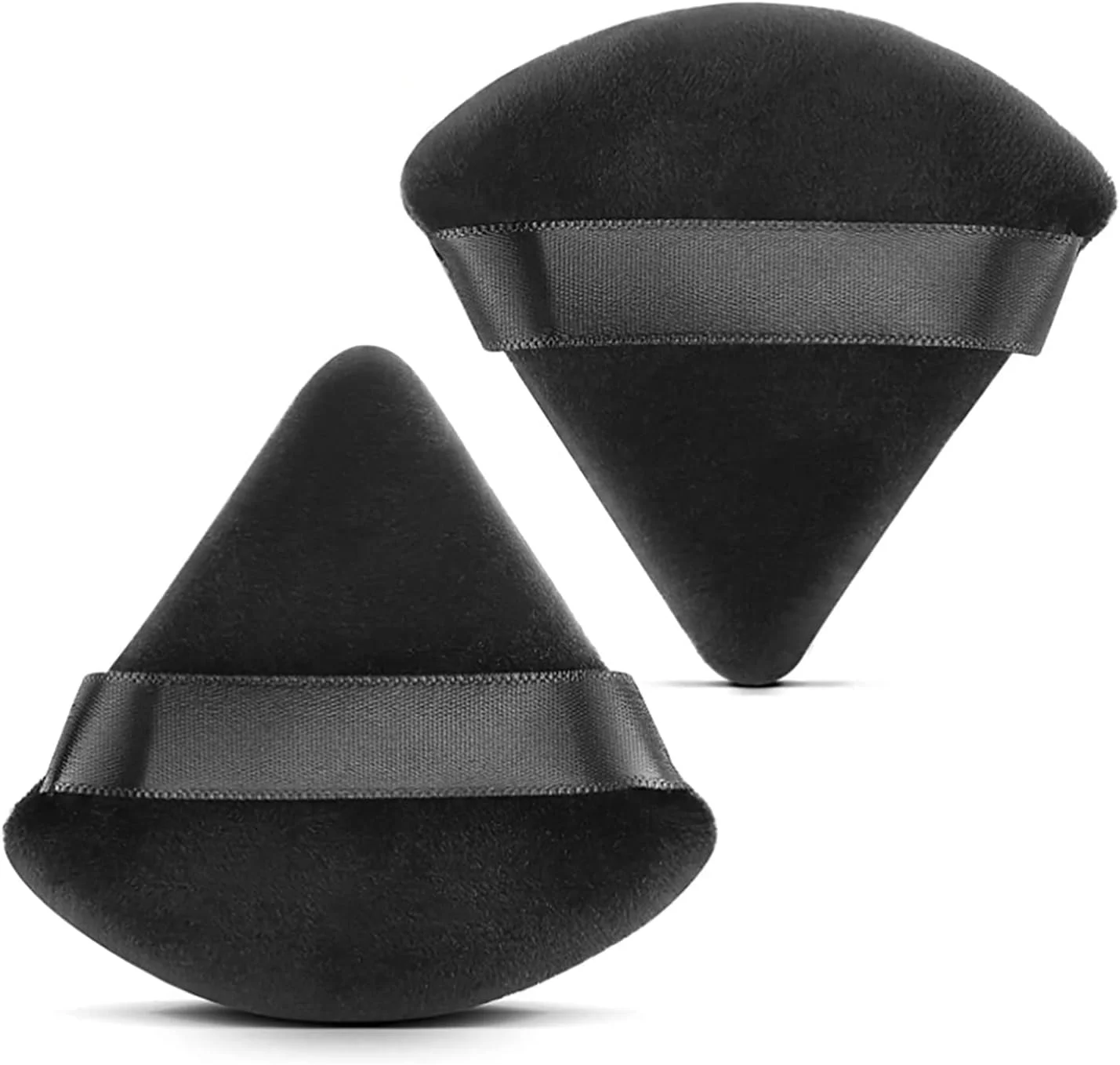 پدهای پودری صورت YHRY، پدهای مثلثی آرایشی، 2 عدد پد پودری مخملی نرم، پد پودر آرایشی، اسفنج قابل شستشو و استفاده مجدد، اسفنج مخلوط کن فونداسیون زیر چشم، ابزار آرایشی