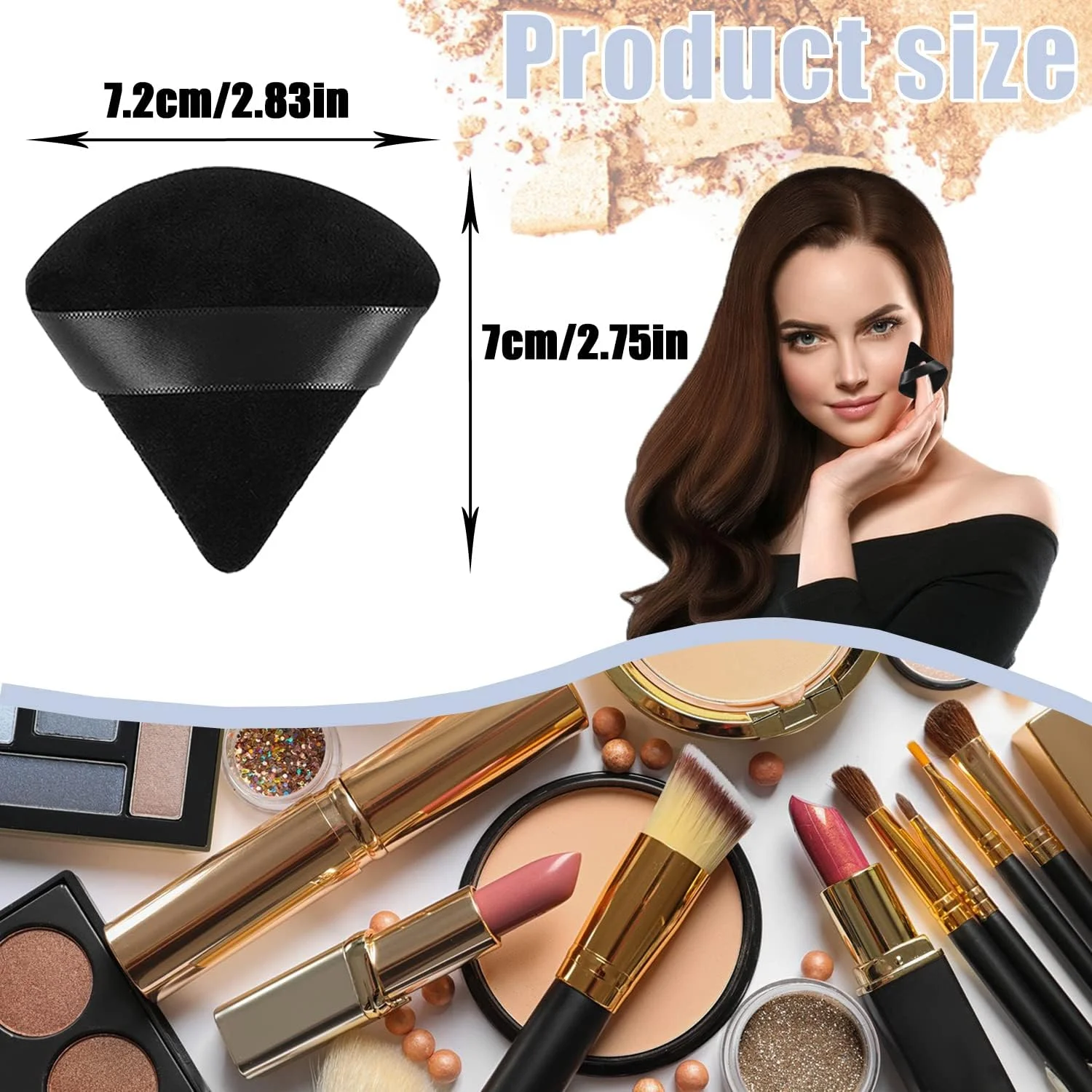 پدهای آرایشی مثلثی تالوبی، 4 عدد، پد پودر نرم صورت، اسفنج آرایشی قابل شستشو و استفاده مجدد، اسفنج فونداسیون برای پودر فیکس، پودر معدنی، پودر بدن، ابزارهای آرایشی مرطوب و خشک (مشکی) پدهای آرایشی مثلثی تالوبی، 4 عدد، پد پودر نرم صورت، اسفنج آرایشی قابل شستشو و استفاده مجدد، اسفنج فونداسیون برای پودر فیکس، پودر معدنی، پودر بدن، ابزارهای آرایشی مرطوب و خشک (مشکی)