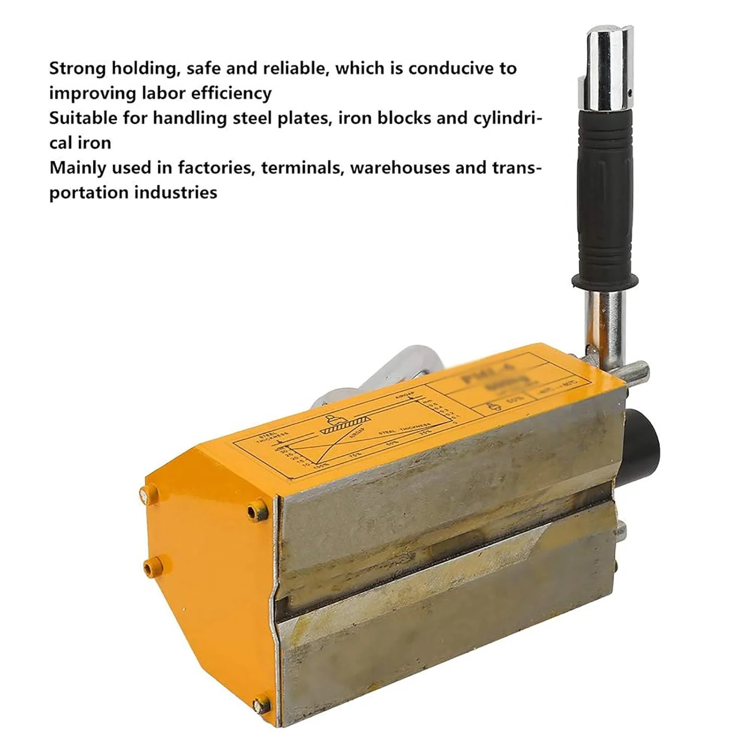 JAHLGT Permanent Magnetic Lifter, 1000KG Portable Permanent Lifting Magnet Crane Magnetic Lifter Tool, Handling Steel Plates,Iron Blocks, Heavy Duty Transportation JAHLGT Permanent Magnetic Lifter, 1000KG Portable Permanent Lifting Magnet Crane Magnetic Lifter Tool, Handling Steel Plates,Iron Blocks, Heavy Duty Transportation