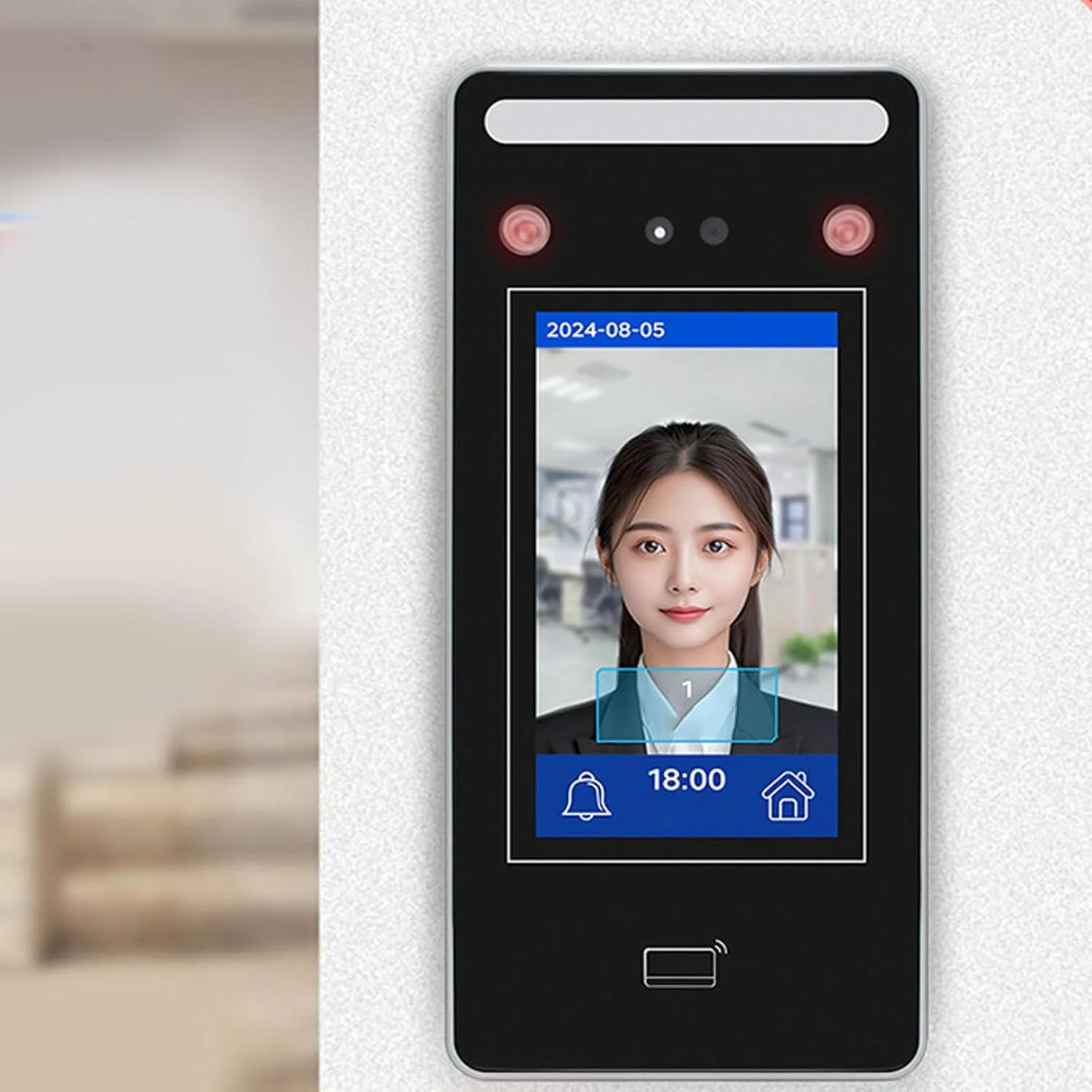 دستگاه حضور و غیاب تشخیص چهره Phefop، تشخیص سریع، ظرفیت بالا، ساعت ورود و خروج برای کارمندان هتل