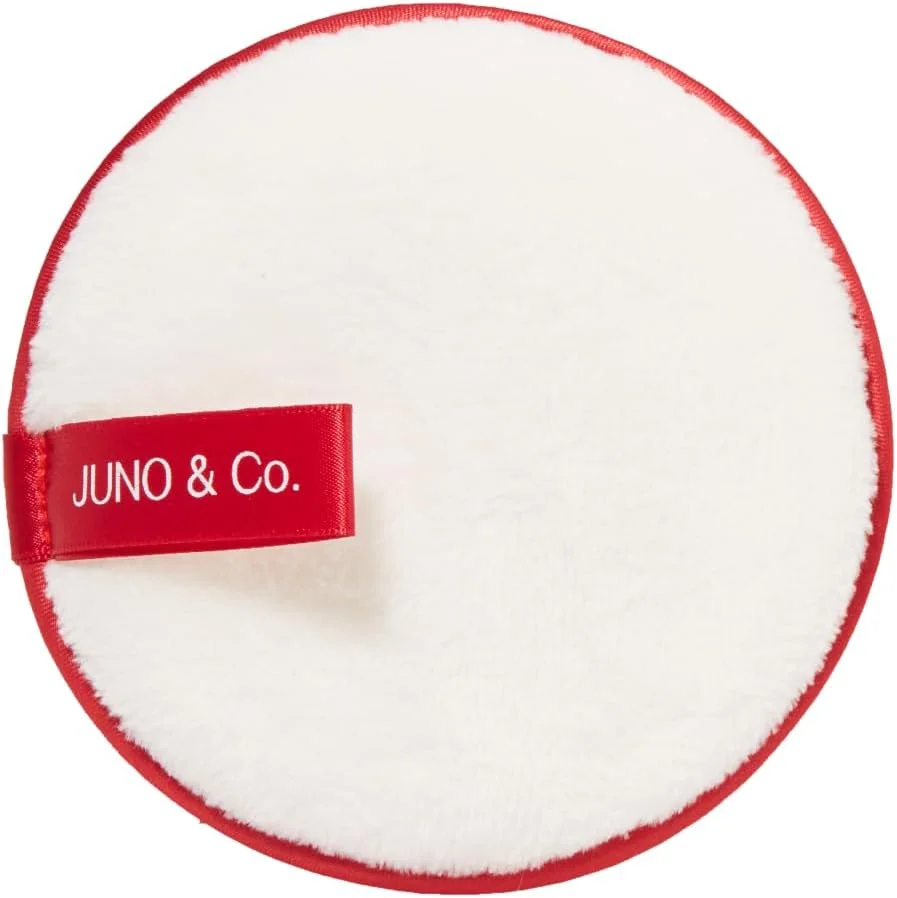 پد پاک کننده آرایش قابل استفاده مجدد JUNO & Co.، پد شستشوی صورت قرمز