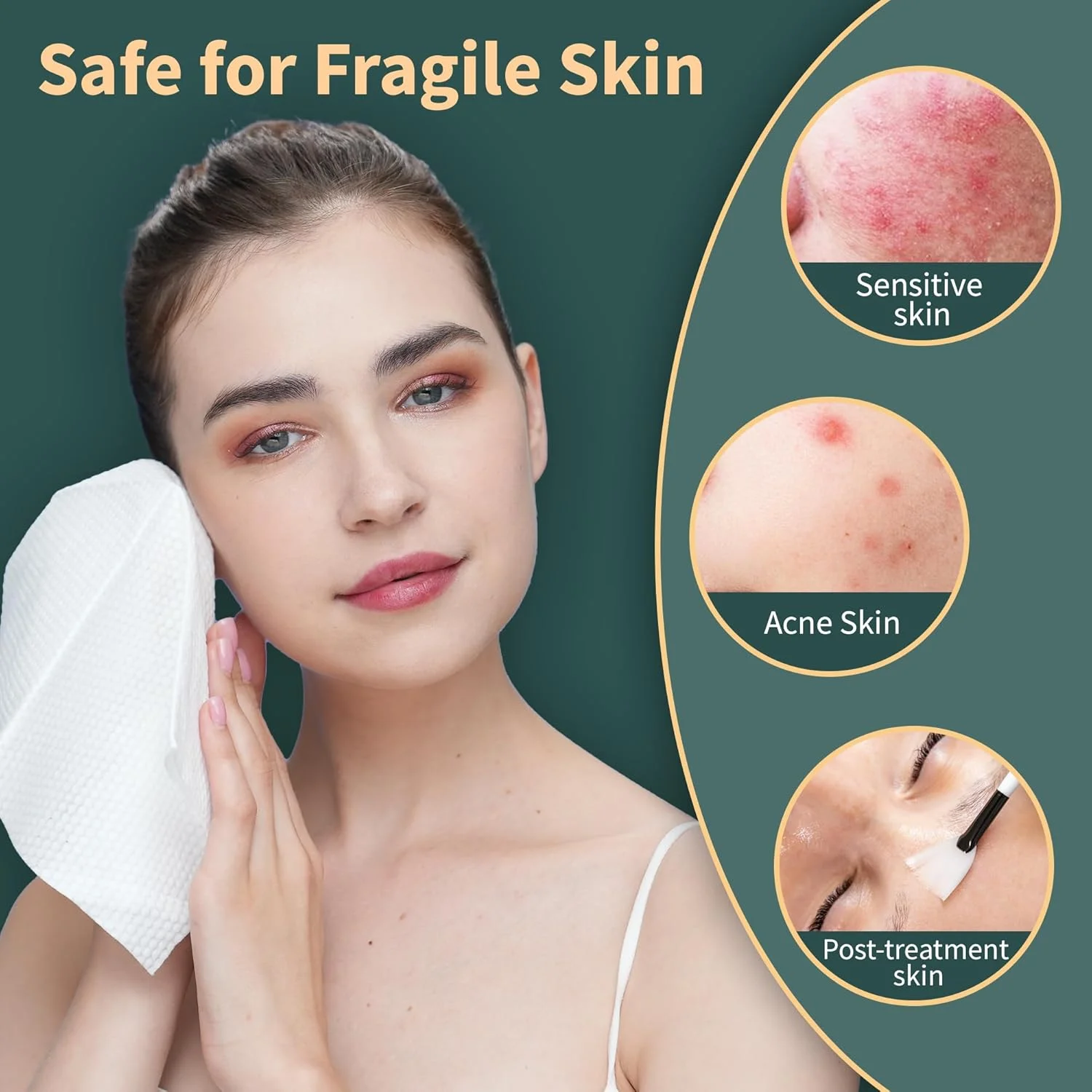 دستمال صورت یکبار مصرف Ourmed Life، پارچه شستشوی صورت تمیز و بدون پرز، دستمال مرطوب خشک تجزیه پذیر، دستمال های پاک کننده آرایش و مراقبت از پوست برای پوست های حساس (بدون عطر، 60 عدد، بسته 1 عددی) دستمال صورت یکبار مصرف Ourmed Life، پارچه شستشوی صورت تمیز و بدون پرز، دستمال مرطوب خشک تجزیه پذیر، دستمال های پاک کننده آرایش و مراقبت از پوست برای پوست های حساس (بدون عطر، 60 عدد، بسته 1 عددی)