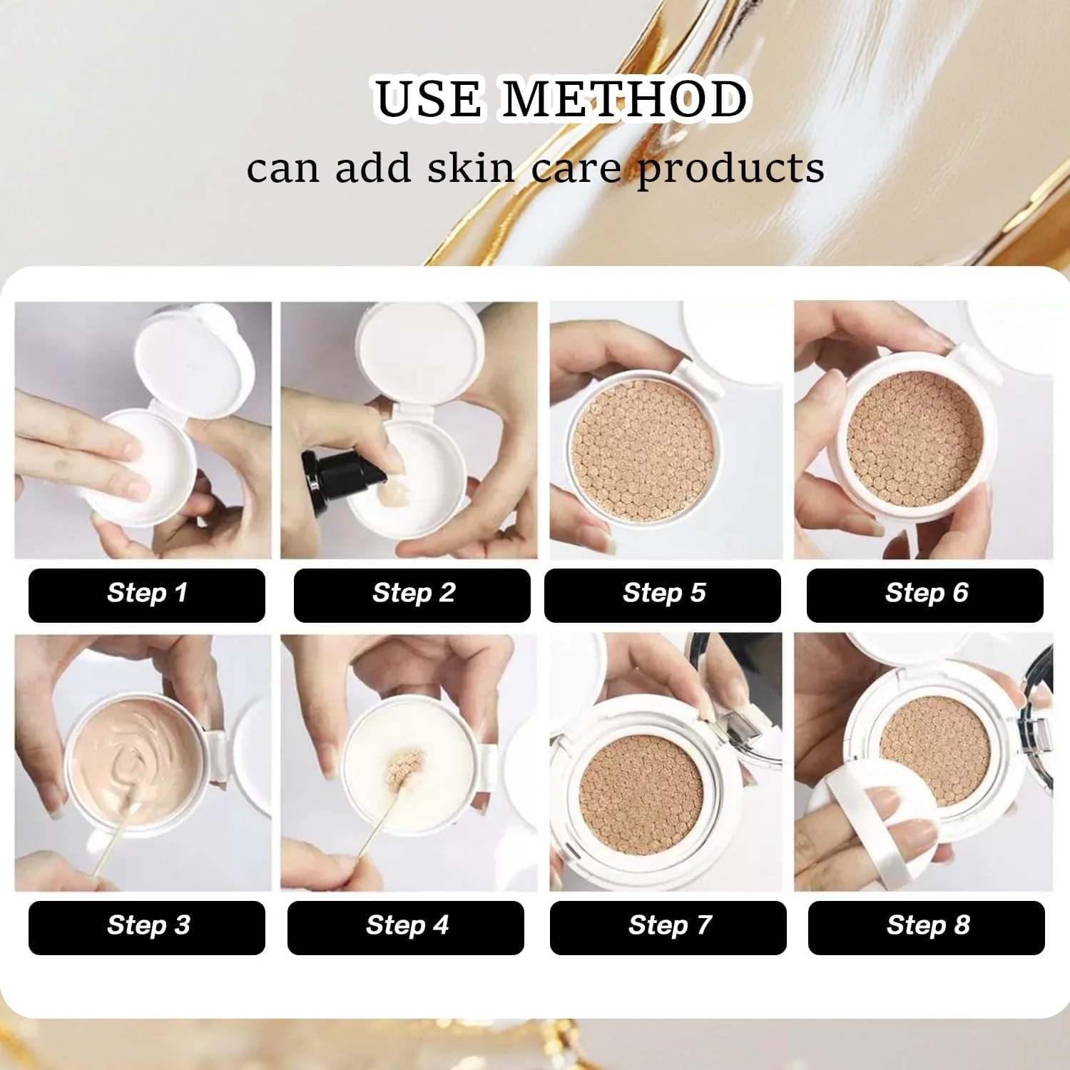 ASTRQLE یک عدد جعبه خالی قابل حمل 15 میلی لیتری پودر فشرده آرایشی کرم پودر با آینه و پد (آبی)