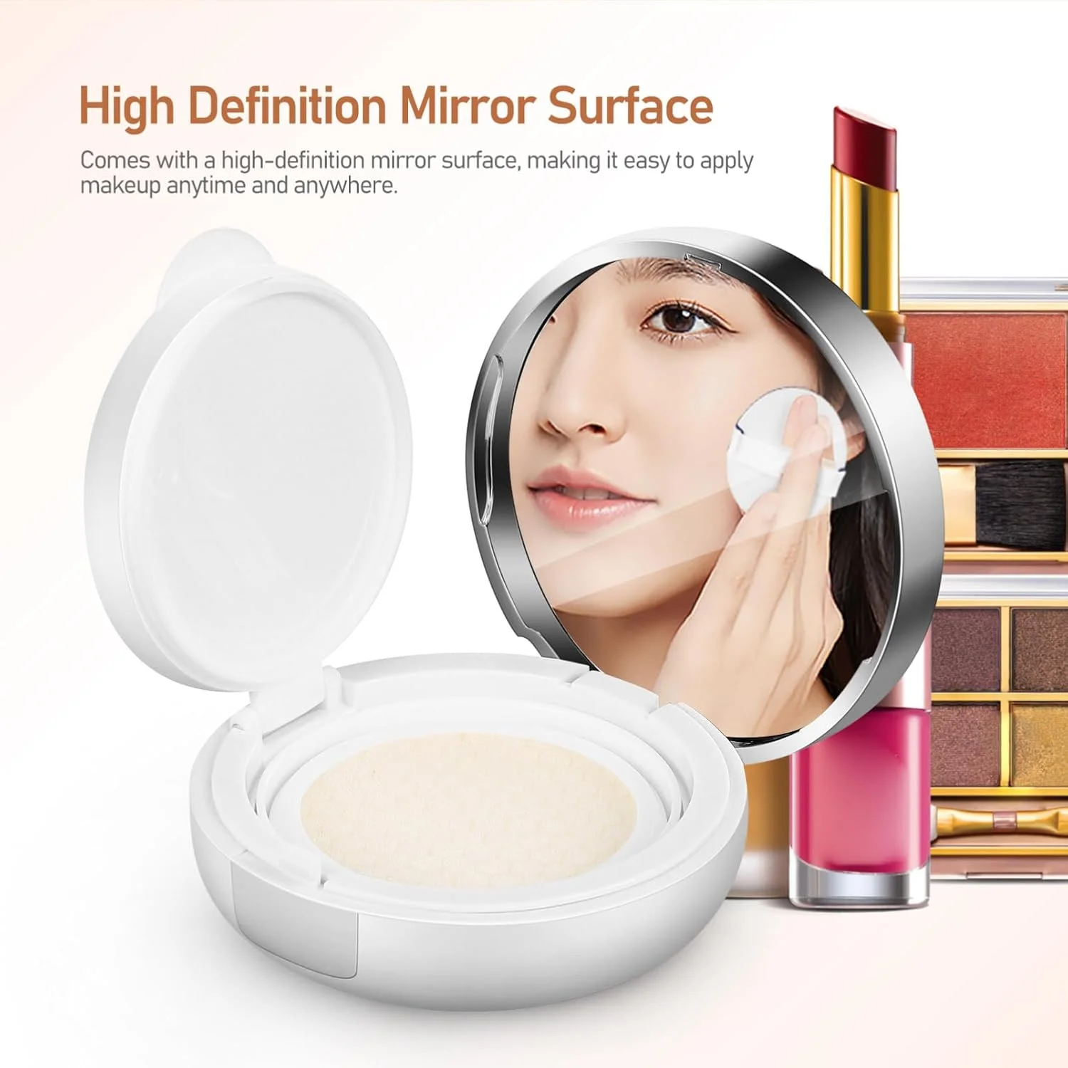 Beaupretty 2 عدد جای کرم پودر کوشن، ظروف آرایشی فشرده خالی، جعبه های کرم BB قابل شارژ مجدد با پد پودری Beaupretty 2 عدد جای کرم پودر کوشن، ظروف آرایشی فشرده خالی، جعبه های کرم BB قابل شارژ مجدد با پد پودری