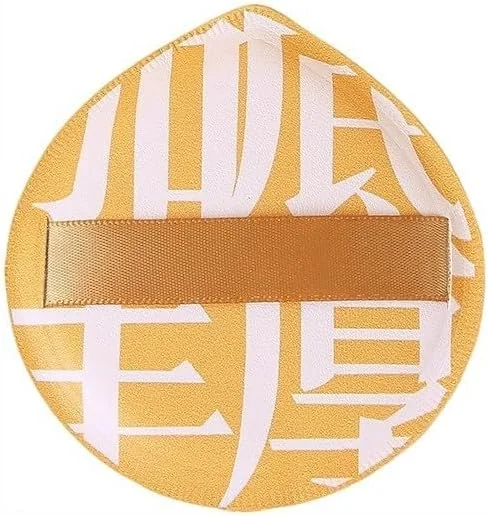 2 عدد پد آرایشی، پف پودر فشرده پرایمر صورت، جایگزین اسفنج مخلوط کن برای کرم پودر بی عیب و نقص آرایشی، مناسب انواع پوست حساس، همراه با جعبه نگهداری، زرد، A43، XL