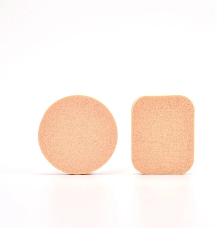 پدهای آرایشی 3 عددی، پد پودر فشرده زیرساز آرایش صورت، پد جایگزین اسفنجی برای کرم پودر بی عیب و نقص آرایشی، مناسب انواع پوست، سفید