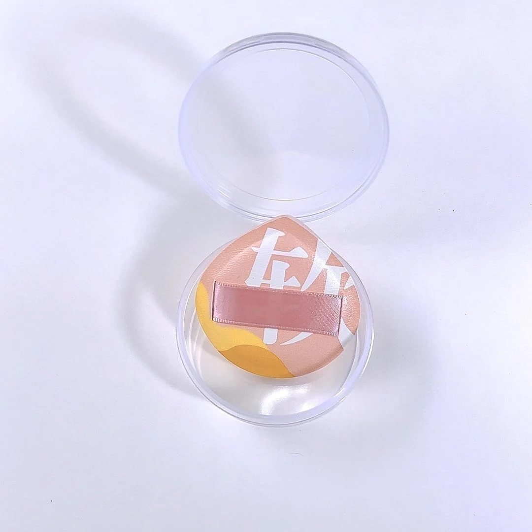 2 عدد اسفنج آرایشی، پد پودر فشرده زیرساز آرایش صورت، جایگزین اسفنج مخلوط کن برای کرم پودر بی عیب و نقص آرایشی، مناسب پوست های حساس و انواع پوست به همراه جعبه نگهداری، صورتی، A44,S