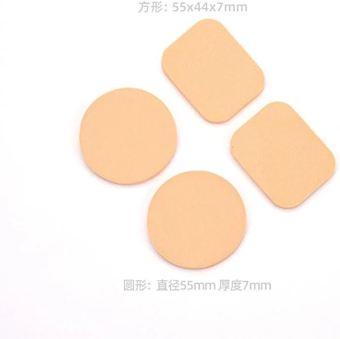 پدهای آرایشی 3 عددی، پد پودر فشرده زیرساز آرایش صورت، پد جایگزین اسفنجی برای کرم پودر بی عیب و نقص آرایشی، مناسب انواع پوست، سفید