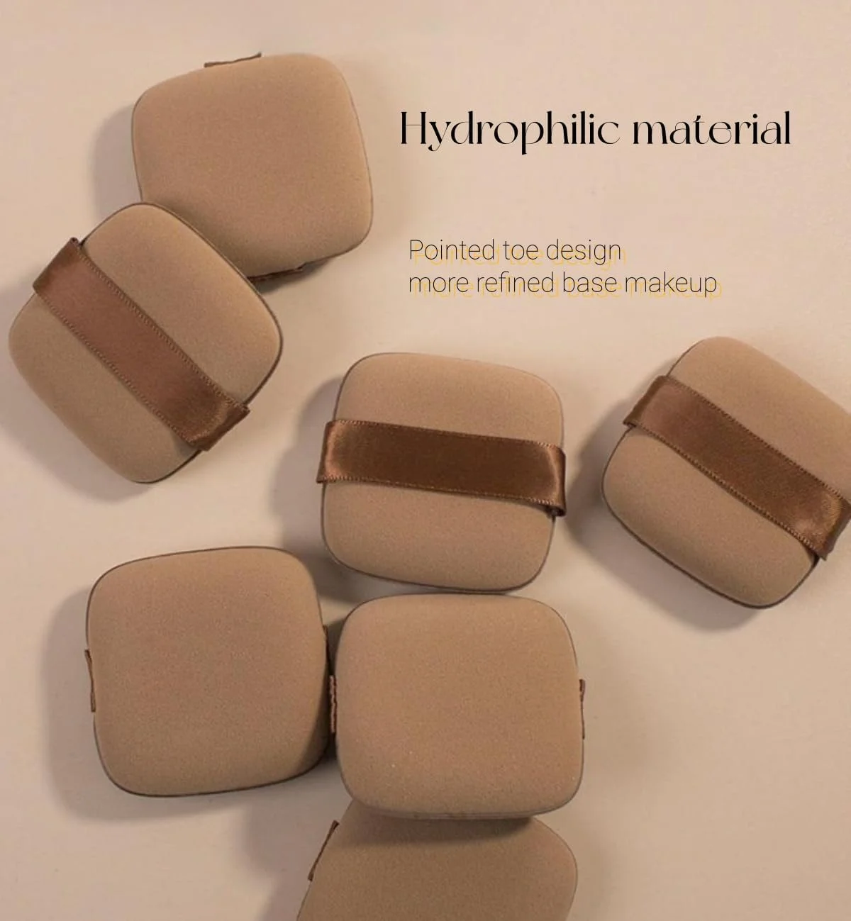 پد آرایشی مربع کرم پودر Dhjrefhhd، 5 عددی، مناسب برای استفاده دو طرفه، ابزار آرایشی برای لوازم آرایش، مناسب برای استفاده خشک و مرطوب