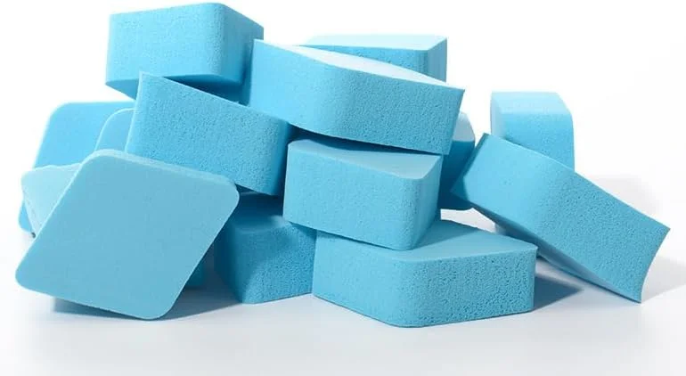 ۱۰ عدد پد آرایشی، پف پودر فشرده زیرساز صورت، پد جایگزین اسفنجی برای کرم پودر بی عیب و نقص آرایشی، مناسب انواع پوست، آبی، A33