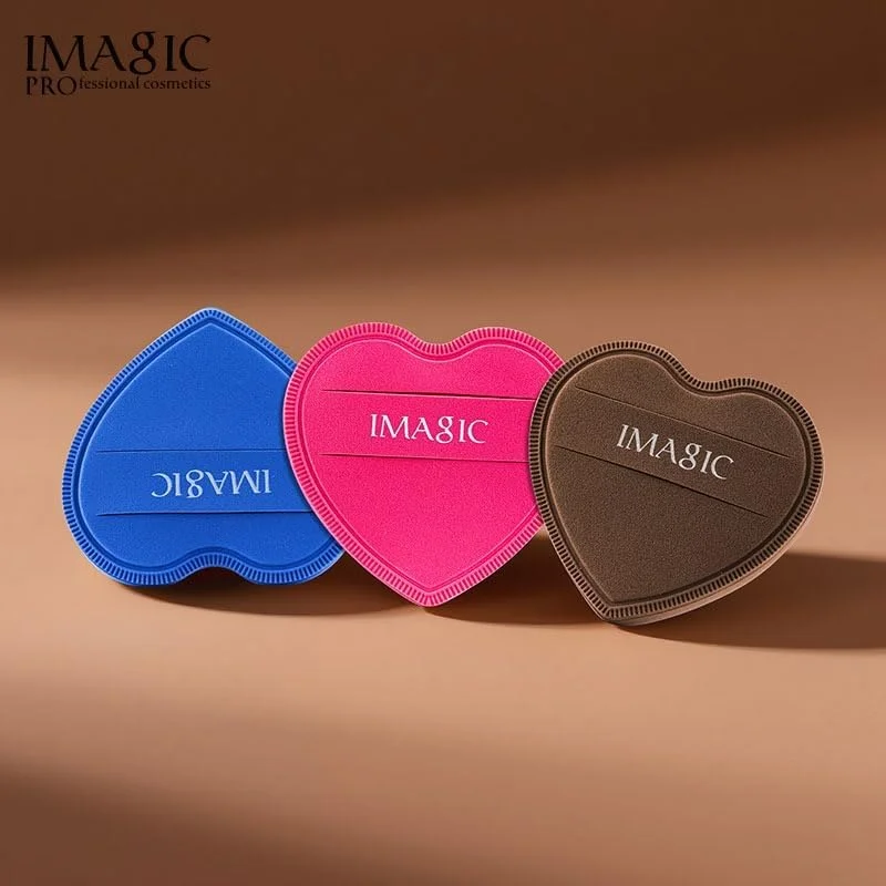 پد پودری قلبی شکل IMAGIC - اسفنج نرم آرایشی برای صورت، کرم پودر، پودر فیکس و ترکیب - پد آرایشی قابل استفاده مجدد (3 رنگ) پد پودری قلبی شکل IMAGIC - اسفنج نرم آرایشی برای صورت، کرم پودر، پودر فیکس و ترکیب - پد آرایشی قابل استفاده مجدد (3 رنگ)