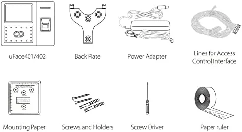 دستگاه حضور و غیاب اثر انگشتی JAHLGT مدل UFace402، سیستم کنترل تردد تشخیص چهره بیومتریک با قابلیت TCP/IP و نرم‌افزار تولید خودکار داده‌های حضور و غیاب (Ufac)