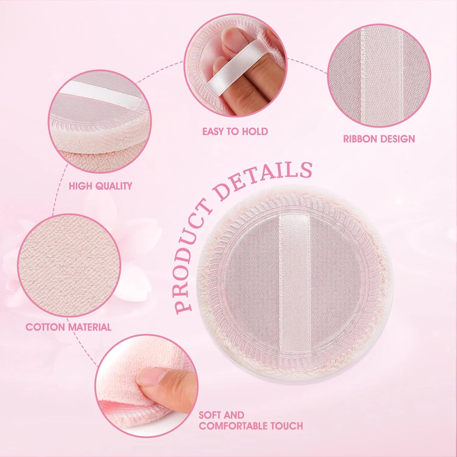 کالیون بسته 12 عددی پد پودر آرایشی 6 سانتی متری، پد پنبه ای مخملی برای آرایش صورت، پد فشرده آرایشی، پد کوسن اسفنجی، پد پودر تثبیت کننده، پد پودر شل، اسفنج های آرایشی برای پودر تثبیت کننده فونداسیون