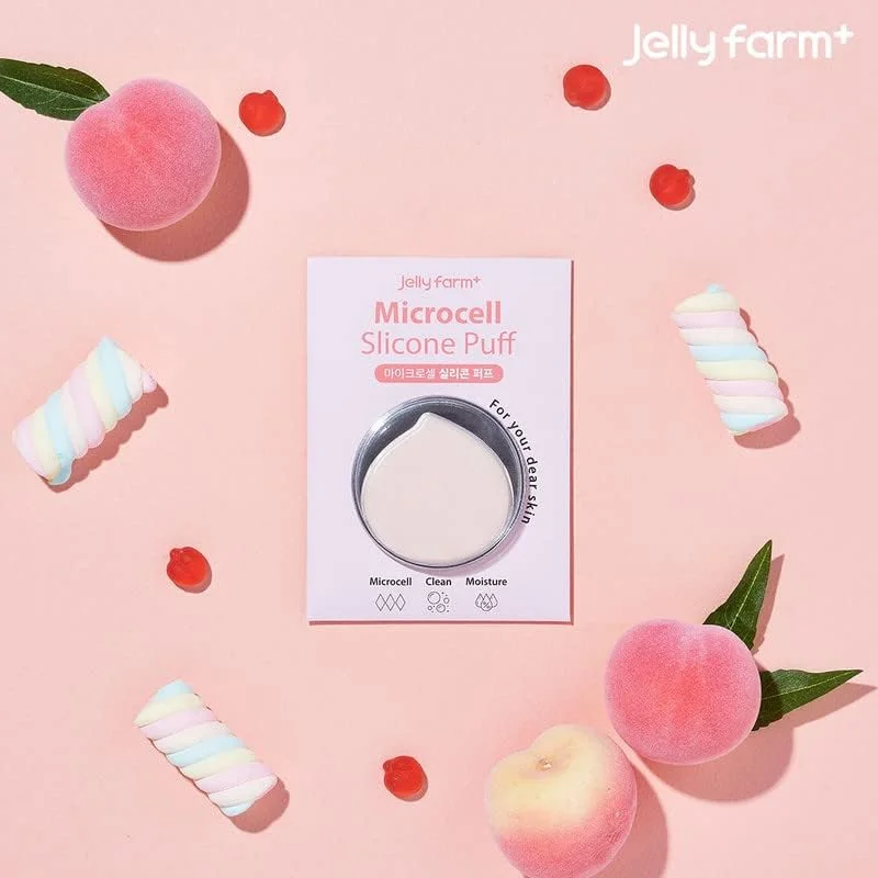 پد آرایشی سیلیکونی میکرو سلولی Jelly Farm+، اسفنج نرم برای کرم پودر و پودر فشرده، شکل گلابی (1 عدد، هلویی) پد آرایشی سیلیکونی میکرو سلولی Jelly Farm+، اسفنج نرم برای کرم پودر و پودر فشرده، شکل گلابی (1 عدد، هلویی)
