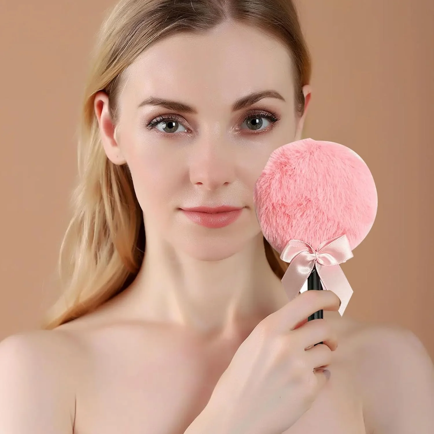 پد آرایشی | اسفنج های ترکیب کرم پودر - ابزارهای آرایشی نرم و چندبار مصرف با شکل آب نبات چوبی برای ترکیب کرم پودر، کانتورینگ، مناسب منزل، مسافرت، زنان و دختران