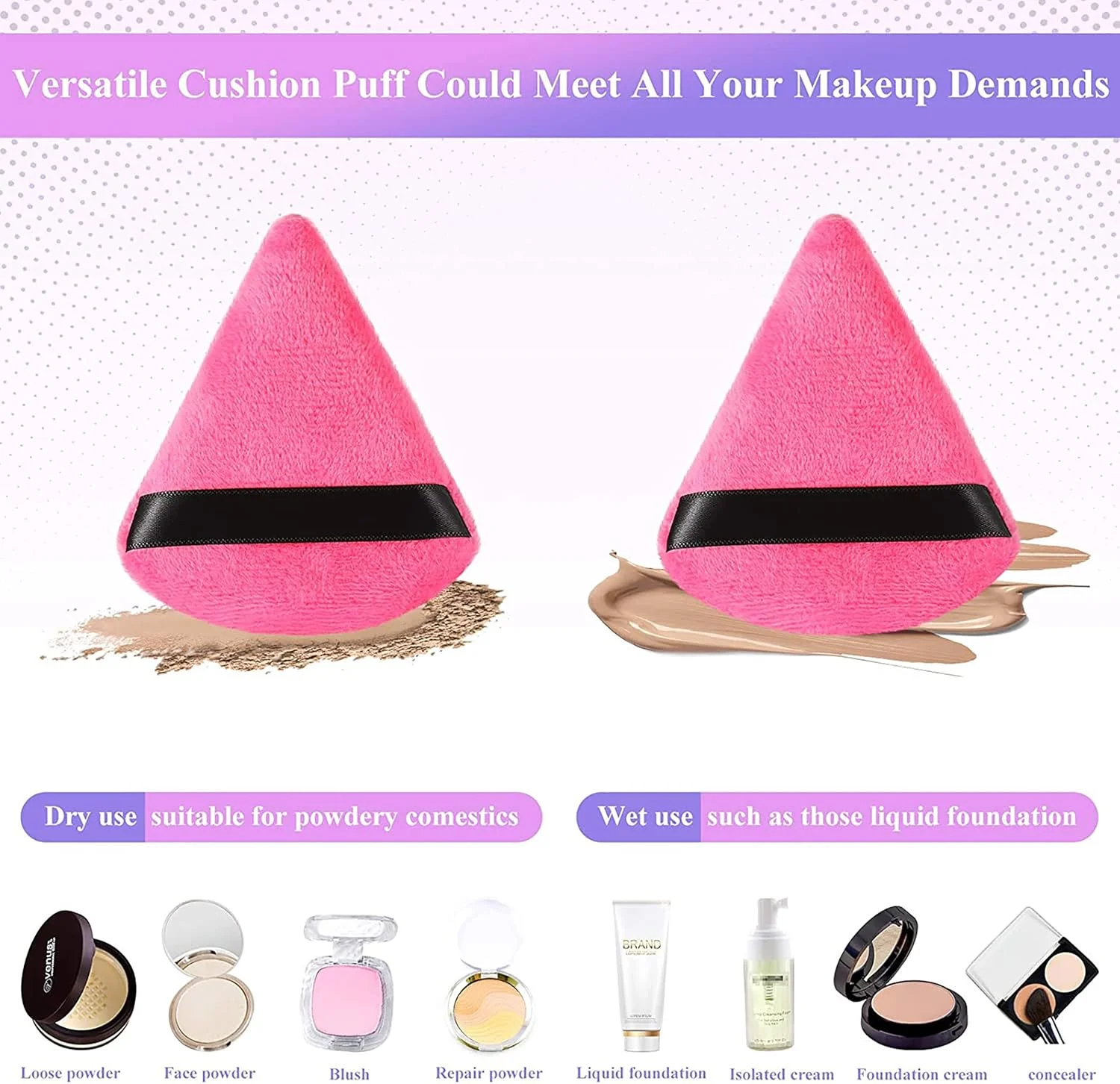 پدهای پودری آرایشی مثلثی نرم MAPPERZ برای پودر فیکس و بدن، اسفنج مخملی گوه ای شکل برای کانتورینگ، زیر چشم و گوشه ها، 1 عدد سایز کوچک و 1 عدد سایز متوسط، بسته 2 عددی پدهای پودری آرایشی مثلثی نرم MAPPERZ برای پودر فیکس و بدن، اسفنج مخملی گوه ای شکل برای کانتورینگ، زیر چشم و گوشه ها، 1 عدد سایز کوچک و 1 عدد سایز متوسط، بسته 2 عددی