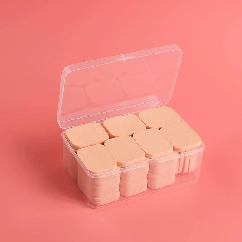 square 60pcs Makeup Sponges, Beauty Face Primer Compact Powder Puff, Blender Sponge Replacement for Cosmetic Flawless Foundation, Sensitive and All Skin Types，Complexion