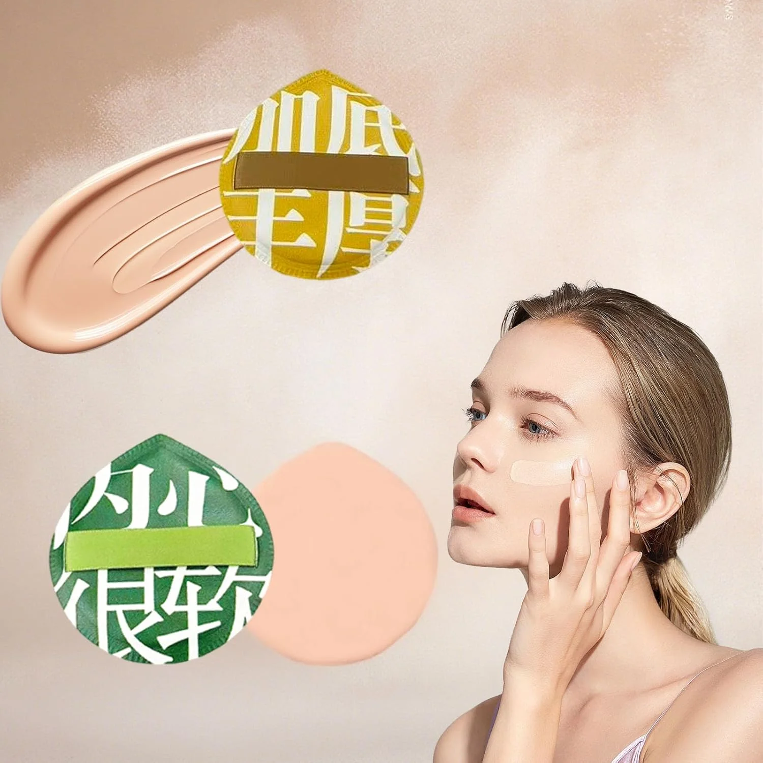 ست 4 عددی اسفنج آرایشی، ابزار آرایش مرطوب و خشک کرهای، بیوتی بلندر قطره اشکی برای کرم پودر، کانسیلر و پودر ست 4 عددی اسفنج آرایشی، ابزار آرایش مرطوب و خشک کرهای، بیوتی بلندر قطره اشکی برای کرم پودر، کانسیلر و پودر