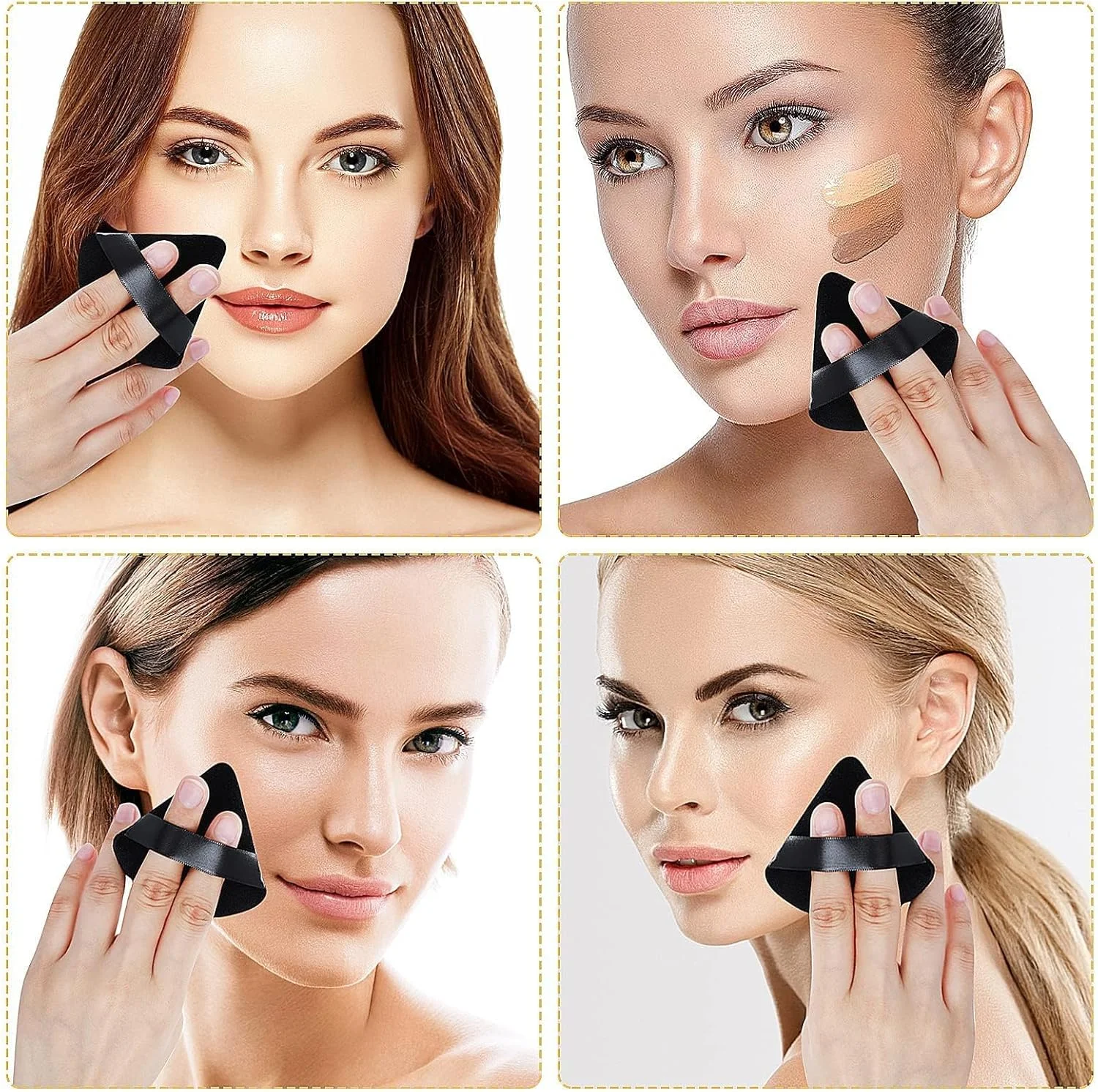 پدهای آرایشی مثلثی 3 عددی، پد نرم پودر آرایشی، اسفنج آرایشی قابل استفاده مجدد با بند برای پودر فیکس، فونداسیون، گوشه چشم، آرایش مرطوب و خشک (مشکی) پدهای آرایشی مثلثی 3 عددی، پد نرم پودر آرایشی، اسفنج آرایشی قابل استفاده مجدد با بند برای پودر فیکس، فونداسیون، گوشه چشم، آرایش مرطوب و خشک (مشکی)