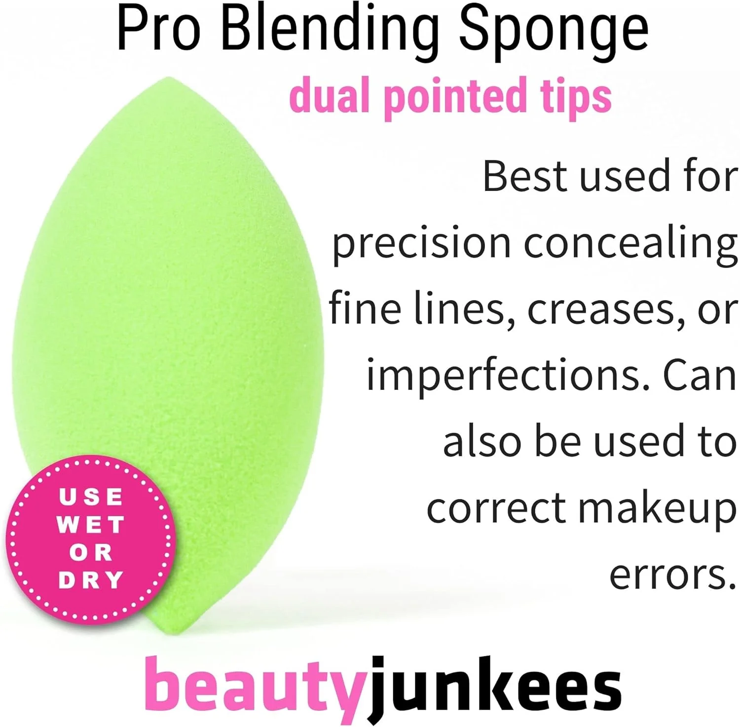 اسفنج آرایشی حرفه ای Beauty Junkees - 1 عدد اسفنج بیضی سبز برای ترکیب، نقطه گذاری، هایلایتر و کانتور! اپلیکاتور لوازم آرایشی قابل استفاده مجدد و بدون لاتکس اسفنج آرایشی حرفه ای Beauty Junkees - 1 عدد اسفنج بیضی سبز برای ترکیب، نقطه گذاری، هایلایتر و کانتور! اپلیکاتور لوازم آرایشی قابل استفاده مجدد و بدون لاتکس
