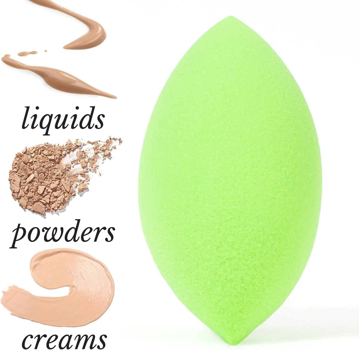 اسفنج آرایشی حرفه ای Beauty Junkees - 1 عدد اسفنج بیضی سبز برای ترکیب، نقطه گذاری، هایلایتر و کانتور! اپلیکاتور لوازم آرایشی قابل استفاده مجدد و بدون لاتکس اسفنج آرایشی حرفه ای Beauty Junkees - 1 عدد اسفنج بیضی سبز برای ترکیب، نقطه گذاری، هایلایتر و کانتور! اپلیکاتور لوازم آرایشی قابل استفاده مجدد و بدون لاتکس
