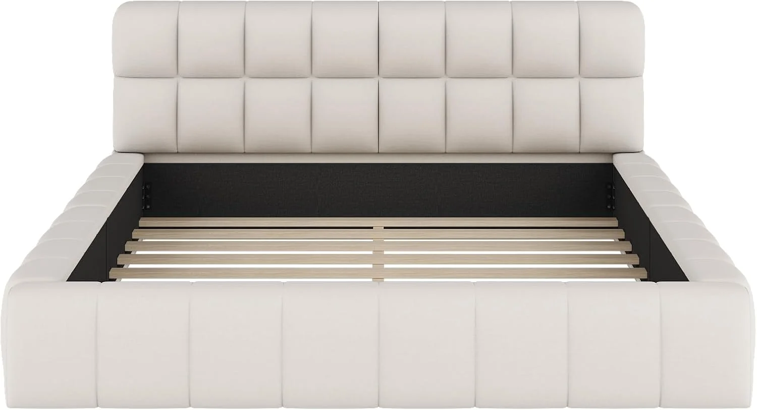 تخت خواب روکش دار 140x200 سانتی متر، تخت جوانان، تخت خواب دو نفره با پشتی نرم، تخت خواب صاف با حاشیه روکش دار (بژ) تخت خواب روکش دار 140x200 سانتی متر، تخت جوانان، تخت خواب دو نفره با پشتی نرم، تخت خواب صاف با حاشیه روکش دار (بژ)