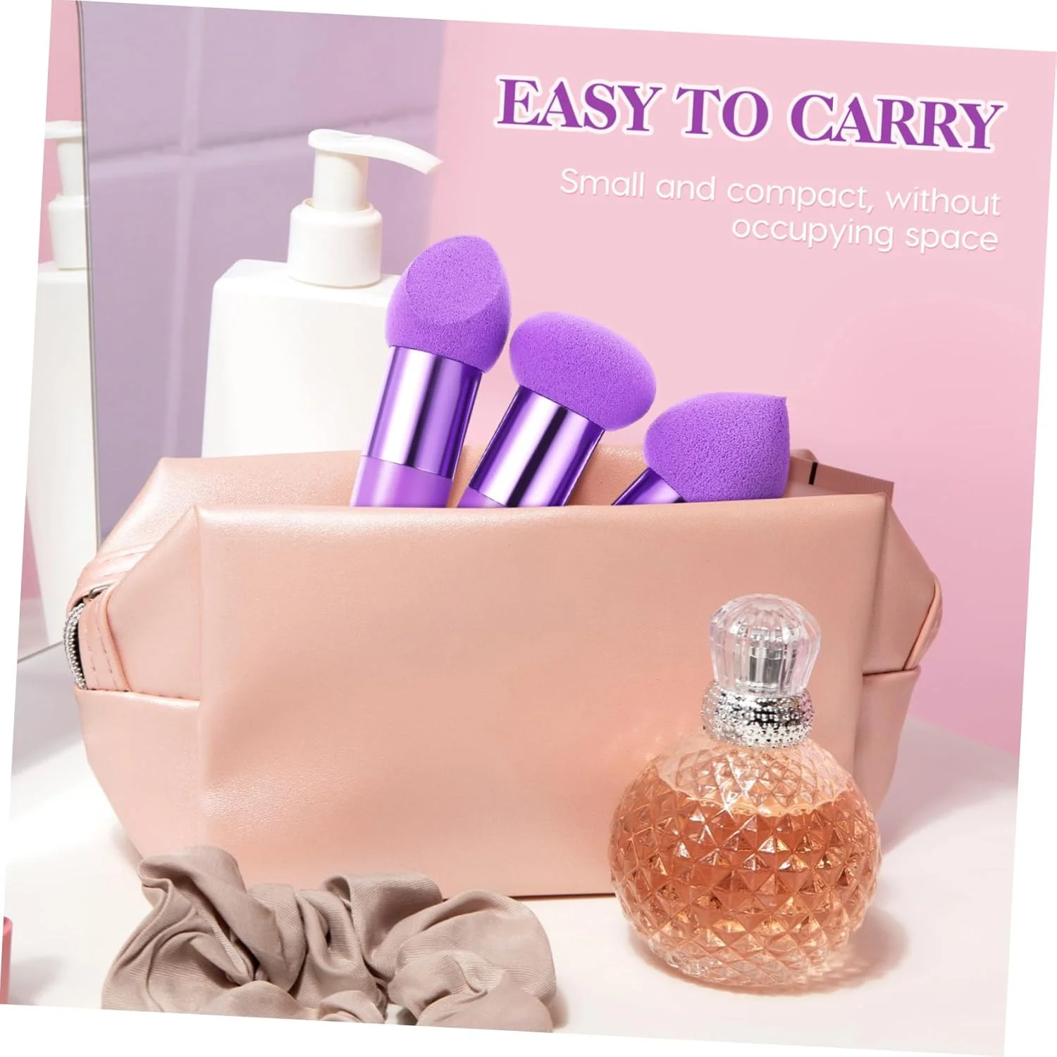 بیوتیفول 3 عدد اسفنج آرایشی با دسته، پد پودر قارچی، اسفنج ترکیب فونداسیون برای صورت - بنفش بیوتیفول 3 عدد اسفنج آرایشی با دسته، پد پودر قارچی، اسفنج ترکیب فونداسیون برای صورت - بنفش