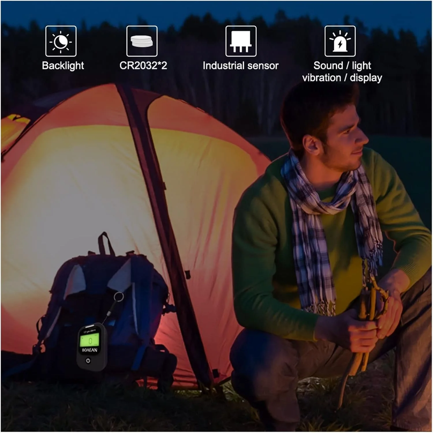 سنسور نشت چندگانه گاز BREAUX، آنالایزر گاز مونوکسید کربن قابل حمل خودرو، صفحه نمایش CO Meter با دقت و حساسیت بالا، اندازه گیری 0-1000PPM