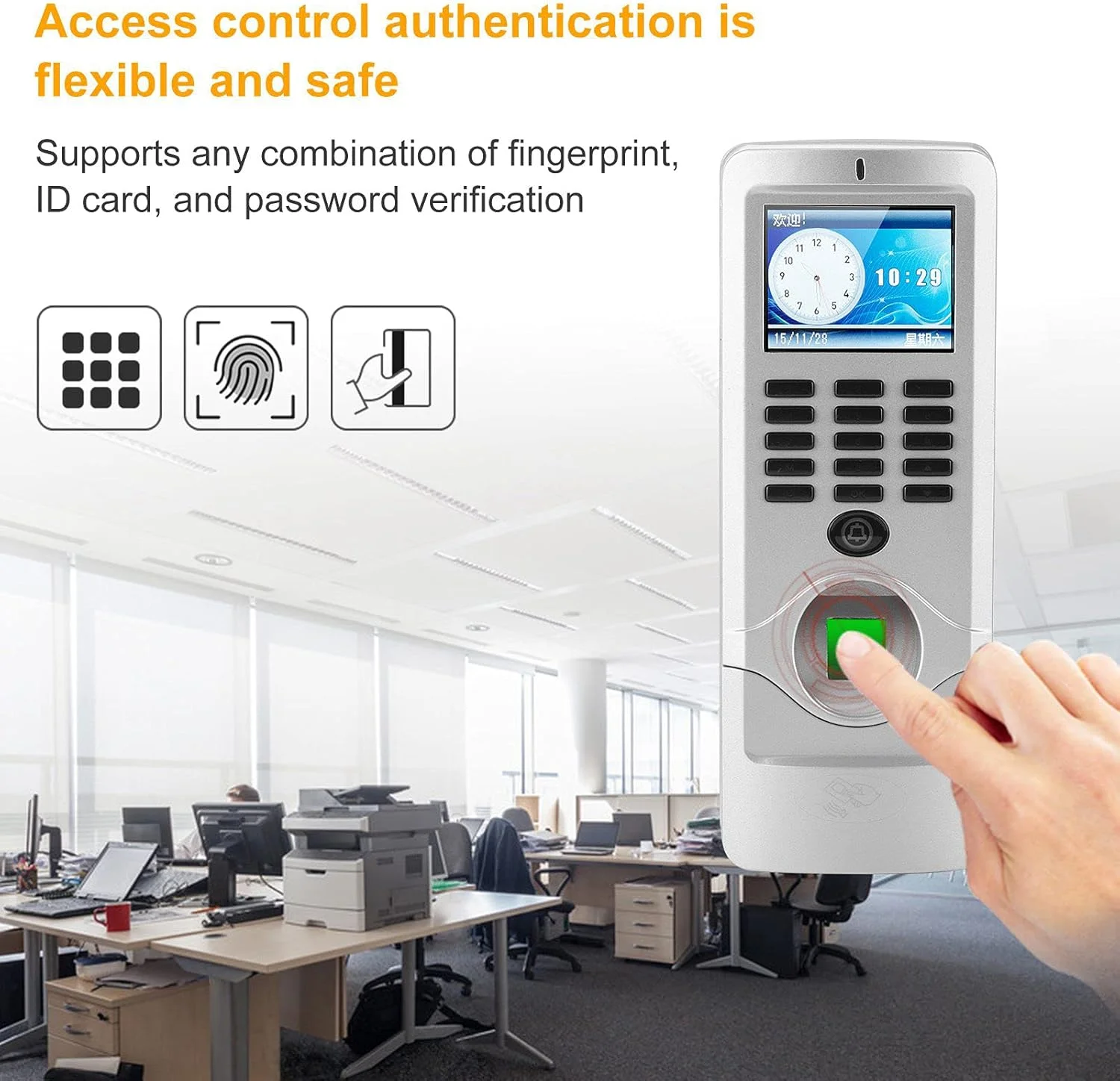 سیستم کنترل دسترسی رمز عبور BREAUX، سیستم ورود درب با کلیدهای عددی دارای نور پس زمینه، حجم کم و عملکرد ساده برای دفتر و منزل