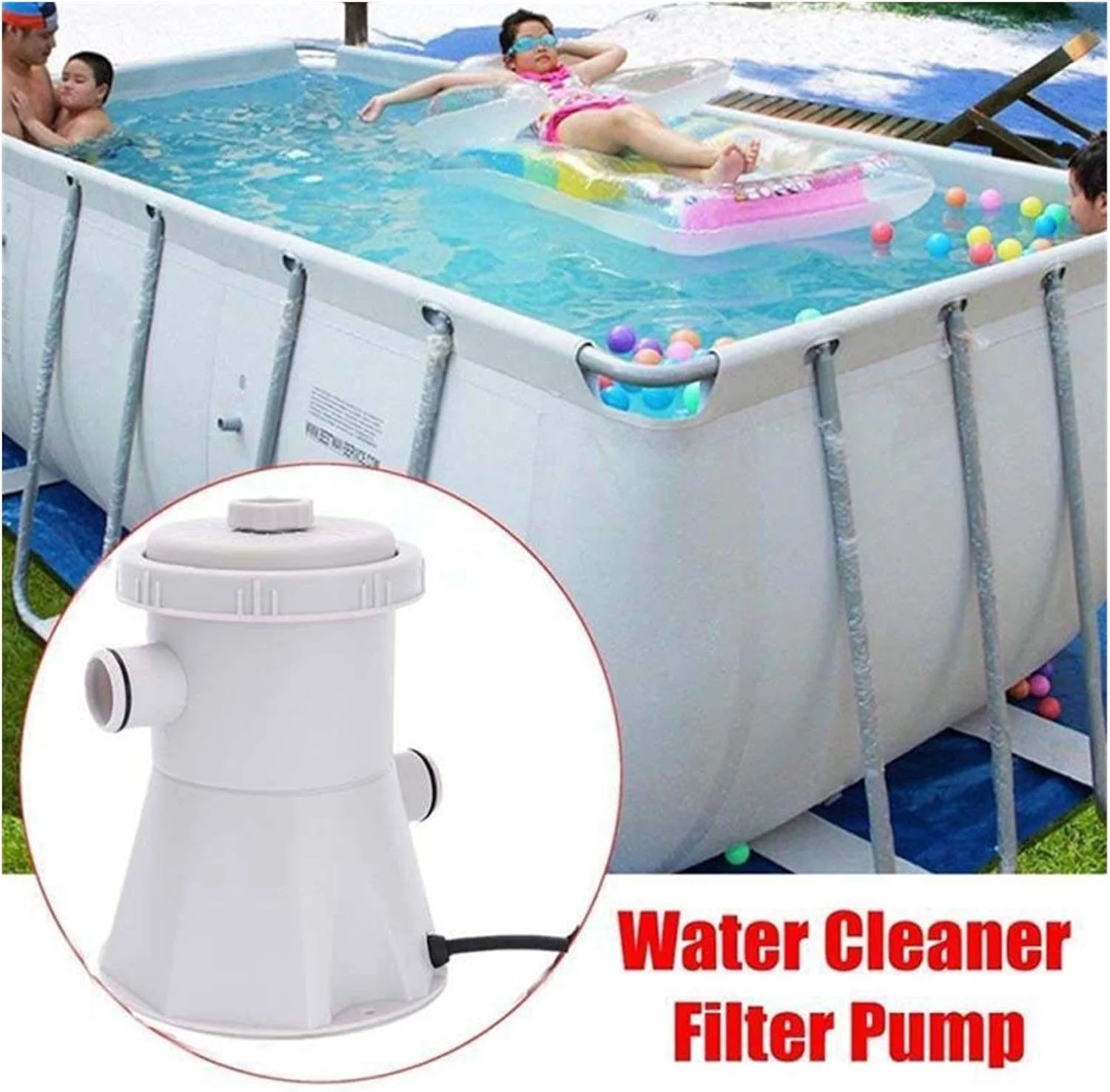 GZDcjsc Electric Swimming Pool Filter Pump Water Cleaning Tool Above Pool For Inflatable Pool Cleaning Tools for In-ground Swimming Pools up (Size : A) GZDcjsc Electric Swimming Pool Filter Pump Water Cleaning Tool Above Pool For Inflatable Pool Cleaning Tools for In-ground Swimming Pools up (Size : A)